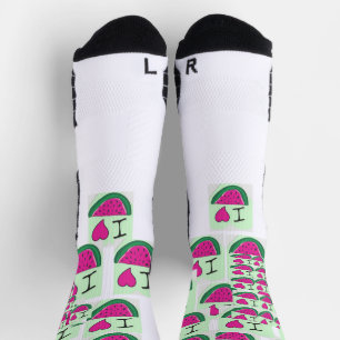 CALCETINES MELÓN DE AGUA EN LAS CHOQUES 🧦 EN 🍏 VERDE Y 🍒