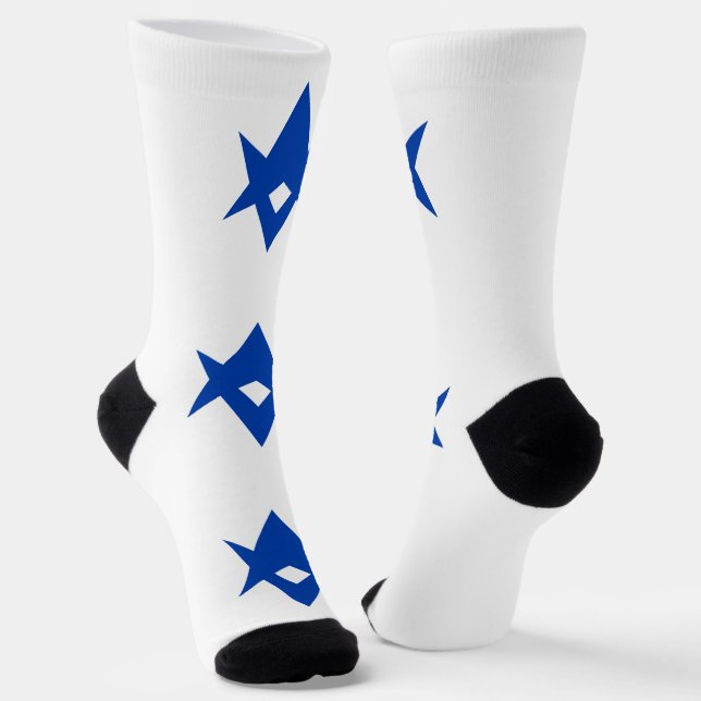 Calcetines Men crew socks with flag of Toyota City, Japan (Angular)