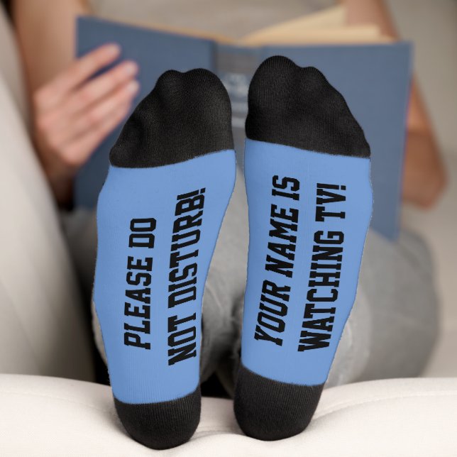 Calcetines Mensaje PERSONALIZADO Socks Blue (Abajo)