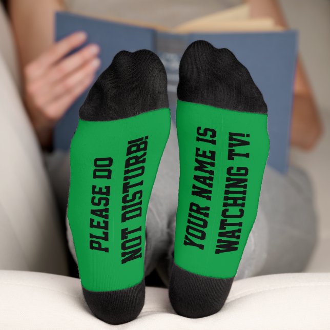 Calcetines Mensaje PERSONALIZADO Socks Green (Abajo)