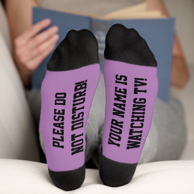 Calcetines Mensaje PERSONALIZADO Socks Purple (Abajo)