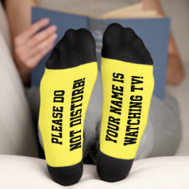 Calcetines Mensajes PERSONALIZADOS zumban amarillo