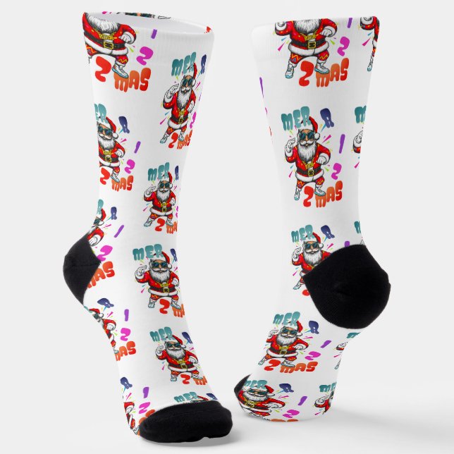 Calcetines Mer rizz mas - Christmas Rizz funny Santa  (Angular)