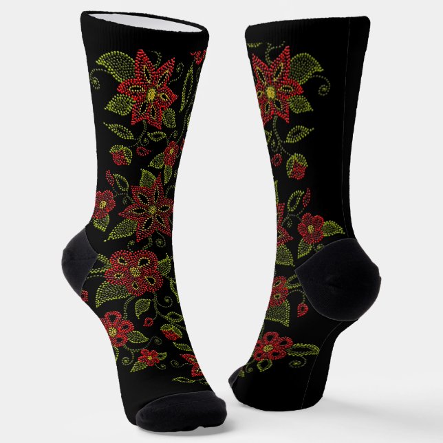 Calcetines Metis Art Socks Native Beading Socks Customize (Angular)