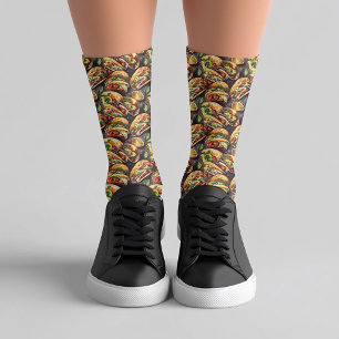 Calcetines México Taco Watercolor Art