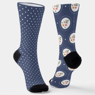 Calcetines Mezcla De Armada De bonito Y ÁRBOL Floral