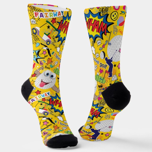 Calcetines Mezcla de golf impresionante amarillo 💛 (Angular)