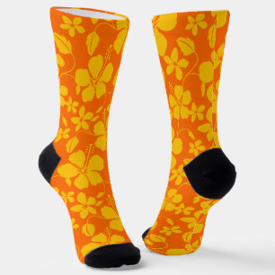 CALCETINES MEZCLA DE NARANJA HULA HAWAIANA (HIBISCO)