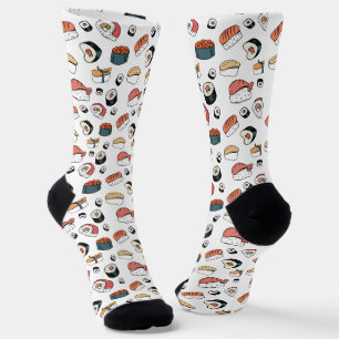 Calcetines Mezcla de Sushi Dibujada a Mano