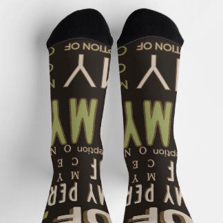 Calcetines Mi percepción de U Tube calla marrón/verde