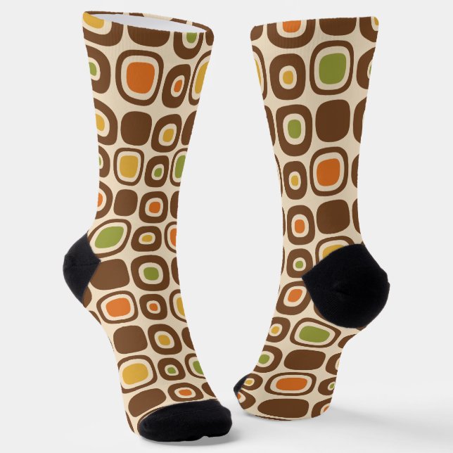 Calcetines Mid Century Modern Garden Path Pattern (Angular)