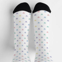 Calcetines Minimalist Soft Pastel Heart Pattern Crew Socks