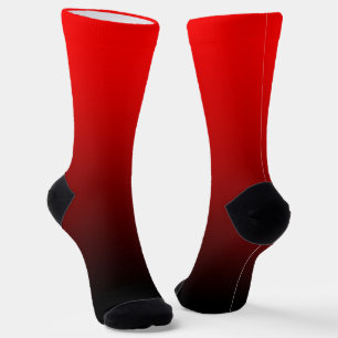 Calcetines Minimalista moderno gradiente rojo negro