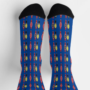 Calcetines Miradas En Azul Profundo