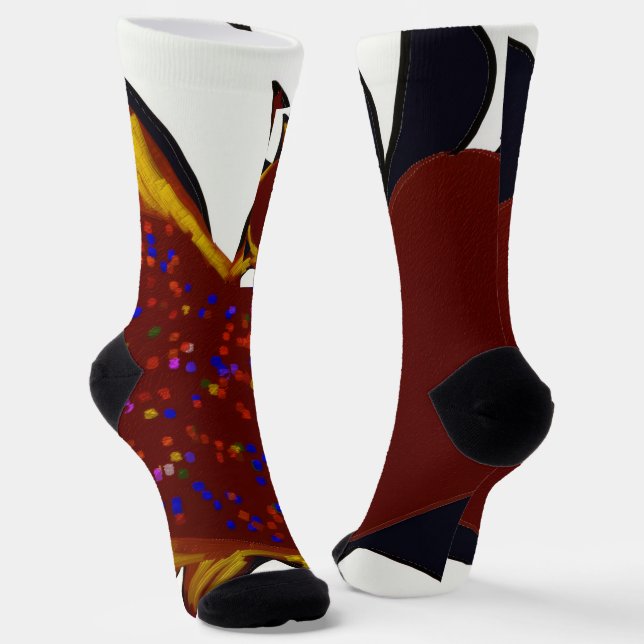 Calcetines Mismatched Hearts Aflame Crew Socks (Angular)