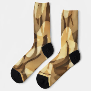 Calcetines Mocha Brown y Tan Loco Socks Art
