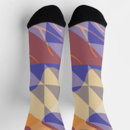 Calcetines Mod Artsy Morado y Melocotón 