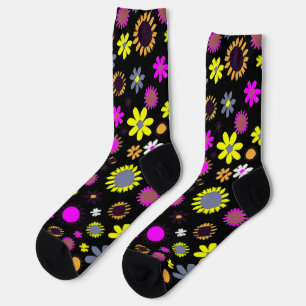 Calcetines Mod Floral Negro