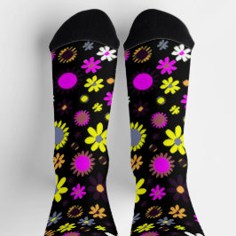 Calcetines Mod Floral Negro