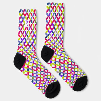 Calcetines Moda brillante circular al aire libre monogramada