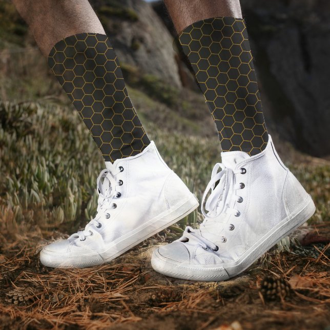 Calcetines Moda de moda del patrón hexagonal del honeycomb am (Subido por el creador)