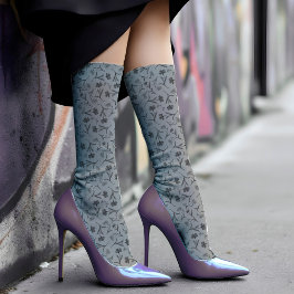 Calcetines Moda de patrón floral vintage elegante y elegante 