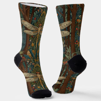 Calcetines Moda del boho de la libélula del arte vintage