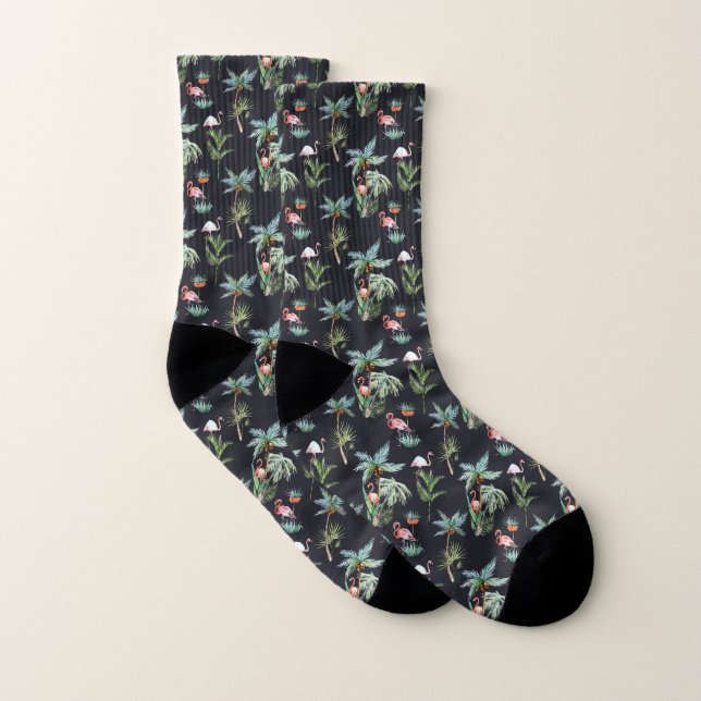 Calcetines Modelo de la palma de la acuarela (Par)