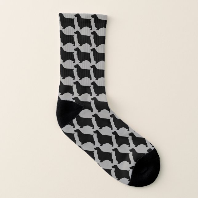 Calcetines Modelo de las siluetas de cocker spaniel del (Parte interior izquierda)