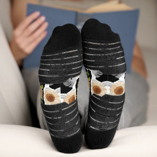 Calcetines Modern abstract floral art