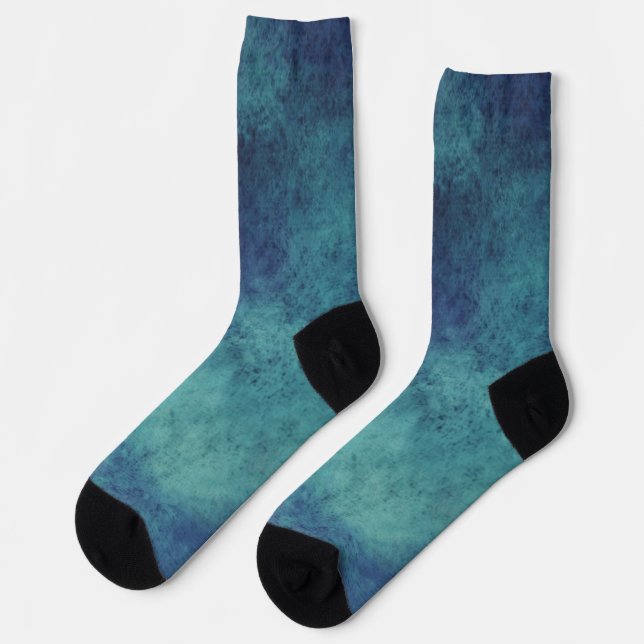 Calcetines Modern Aqua and Purple Abstract (Izquierda)