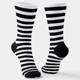 Calcetines Modern Black and White Stripes