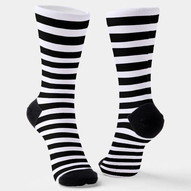 Calcetines Modern Black and White Stripes (Angular)