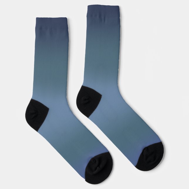 Calcetines Modern blue gradient Watercolor galaxy  (Derecha)