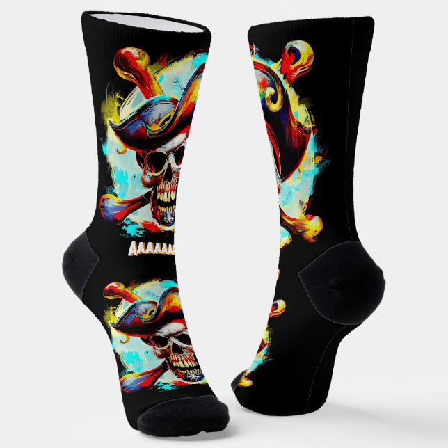 Calcetines Modern Colorful Jolly Roger (Angular)