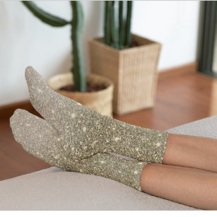 Calcetines Modern Gold Glitter Sparkles Gift