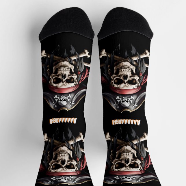 Calcetines Modern Scary Jolly Roger (Arriba)