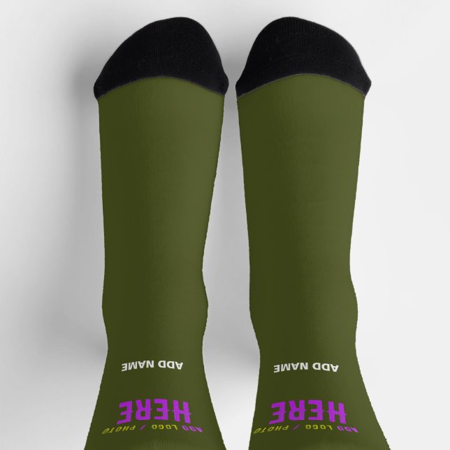 CALCETINES MODERNO EJÉRCITO PERSONALIZADO VERIFICADO VERDE VE (Arriba)