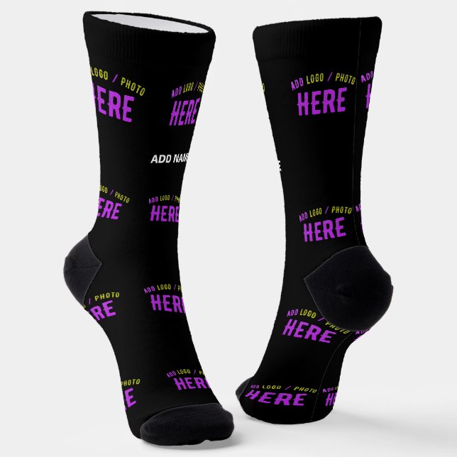 CALCETINES MODERNO ESTILIZADO PERSONALIZABLE NEGRO VERIFICADO (Angular)