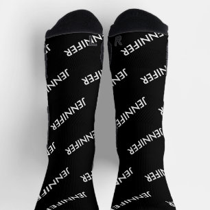 Calcetines Moderno Extravagante A La Que Nombras Negro Person
