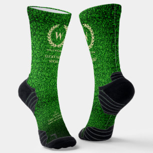 CALCETINES MODERNO GOLFER MONOGRAM GRASS VERDE LUCKY GOLF