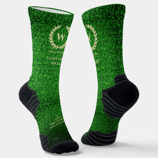 CALCETINES MODERNO GOLFER MONOGRAM GRASS VERDE LUCKY GOLF (Angular)