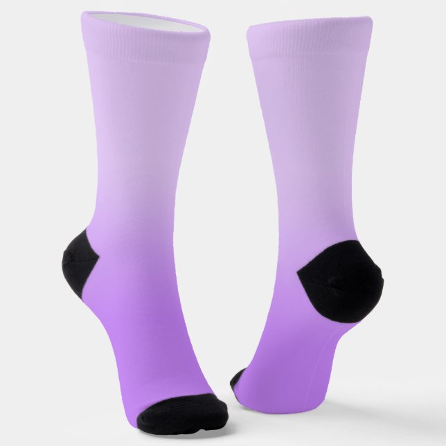 Calcetines Moderno Pastel Purple Lavender Ombre (Angular)