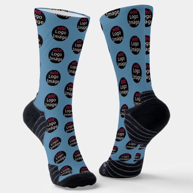 Calcetines Moderno Personalizable de negocios Promo Dusty Blu (Angular)