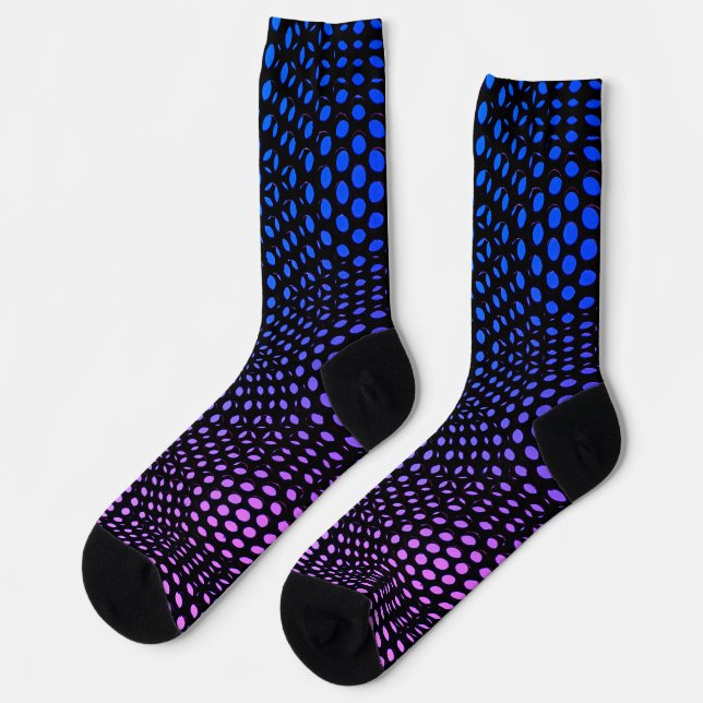 Calcetines modernos con patrón de puntos geométric (Izquierda)