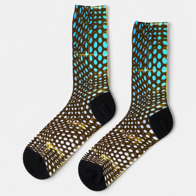 Calcetines modernos con patrón de puntos geométric (Izquierda)