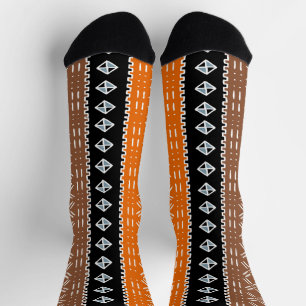 Calcetines modernos de tela de barro Afro Pop