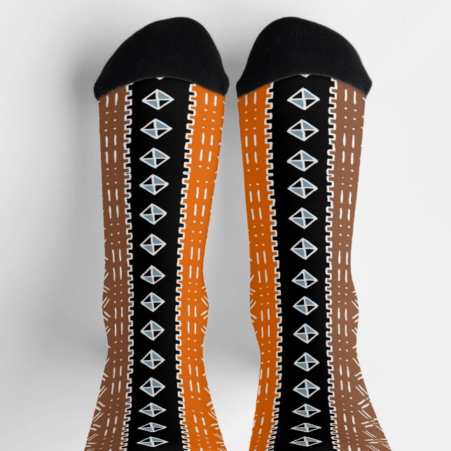 Calcetines modernos de tela de barro Afro Pop (Arriba)