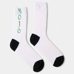 Calcetines mojo verdes y blancos premium