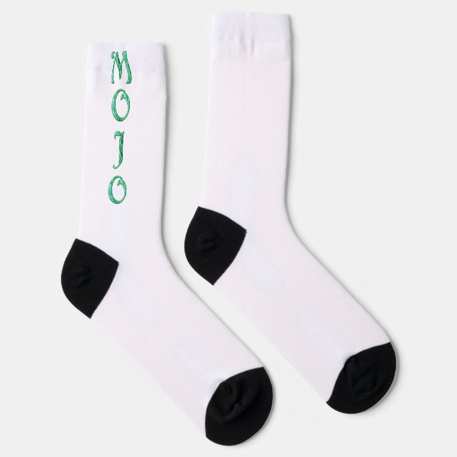 Calcetines mojo verdes y blancos premium (Derecha)